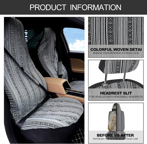 14 قطعة من أغطية مقاعد السيارة باجا، مجموعة كاملة متعددة الألوان، بطانية سرج زرقاء، أغطية مقاعد سيارة بوهو مخططة، غطاء عجلة القيادة، وسادات حزام الأمان، غطاء كريستالي معلق، زينة كأس مناسبة لسيارة سيدان فان in Kuwait