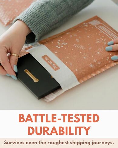 رسائل بريدية قابلة للتحلل البيولوجي من إمباك - 25 حزمة مقاس 10 × 33 سم - مظاريف شحن ذاتية الغلق ومضادة للتلاعب للشركات الصغيرة - حقائب بريدية مقاومة للماء - مقاومة للتمزق والثقب - حجر رملي مرصع بالنجوم in Kuwait