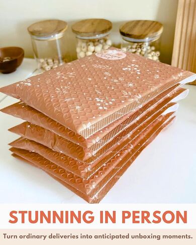 رسائل بريدية قابلة للتحلل البيولوجي من إمباك - 25 حزمة مقاس 10 × 33 سم - مظاريف شحن ذاتية الغلق ومضادة للتلاعب للشركات الصغيرة - حقائب بريدية مقاومة للماء - مقاومة للتمزق والثقب - حجر رملي مرصع بالنجوم in Kuwait