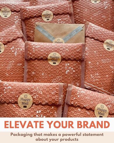 رسائل بريدية قابلة للتحلل البيولوجي من إمباك - 25 حزمة مقاس 10 × 33 سم - مظاريف شحن ذاتية الغلق ومضادة للتلاعب للشركات الصغيرة - حقائب بريدية مقاومة للماء - مقاومة للتمزق والثقب - حجر رملي مرصع بالنجوم in Kuwait