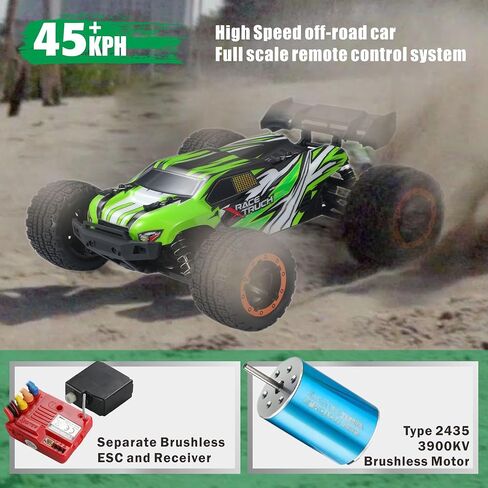 1602 Remote Control Truck 1:16 Scale 4X4 Brushless Fast RC Cars for Adults, High Speed 45 KPH, Hobby Electric Off Road Racing, 4WD RC Car, All Terrain Off Road Truck in Saudi Arabia