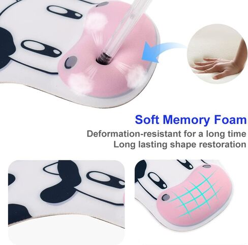 Mouse Pad with Wrist Support Rest Ergonomic Gel Mousepad with Memory Foam Pain Relief Mousepad Comfortable Computer Mouse Mat for Laptop,Office & Home in Saudi Arabia