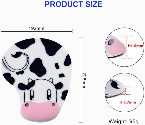 Mouse Pad with Wrist Support Rest Ergonomic Gel Mousepad with Memory Foam Pain Relief Mousepad Comfortable Computer Mouse Mat for Laptop,Office & Home in Saudi Arabia