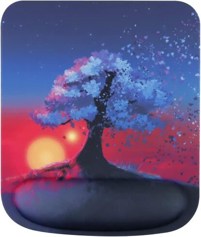 Mouse Pad with Wrist Support Rest Ergonomic Gel Mousepad with Memory Foam Pain Relief Mousepad Comfortable Computer Mouse Mat for Laptop,Office & Home in Saudi Arabia