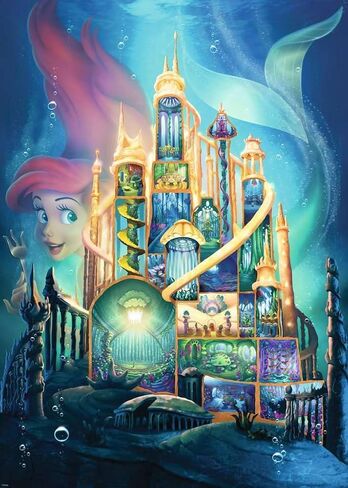 Ravensburger Disney Castle Collection: Ariel 1000 Piece Jigsaw Puzzle for Adults - 12000265 - Handcrafted Tooling, Made in Germany, Every Piece Fits Together Perfectly in Saudi Arabia