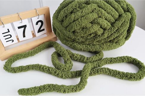 MSD&FT 12 Skeins of Chunky Chenille Yarn,100% Polyester, arm Knitting, Beginner Knitting (8 OZ/Skein) (12-001) in Kuwait