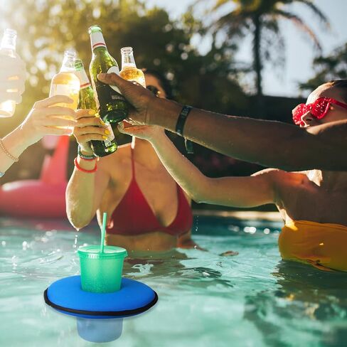 حامل مشروبات عائمة 4 قطع من النيوبرين العائم مبرد قابل للنفخ حامل مشروبات عائمة حامل مشروبات لحمام السباحة وحفلات السباحة in Kuwait