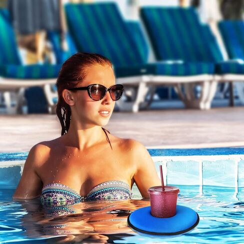 حامل مشروبات عائمة 4 قطع من النيوبرين العائم مبرد قابل للنفخ حامل مشروبات عائمة حامل مشروبات لحمام السباحة وحفلات السباحة in Kuwait