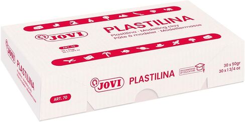 Jovi Plastilina Reusable & Non-Drying Modeling Clay; 1.75 Oz. Bars, Set of 30, Brown, Perfect for Arts & Crafts Projects in Kuwait