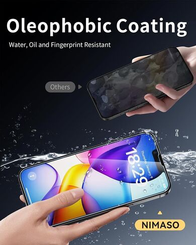 NIMASO Screen Protector for iPhone 16 Pro, 3 Pack Tempered Glass Film, Dust Removal Easy Installation Shockproof Anti-Fingerprint Guide Frame Included Compatible with iPhone 16 Pro (6.3 inches) in Kuwait