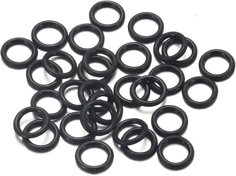 200pcs Elastic Rubber O-Ring Positioning Beads Charms for Leather Bracelet Making Silicone Assortment Washer Gasket Sealing Ring Findings Accessories (Hole Size 8mm, Black) in Saudi Arabia