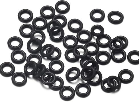 200pcs Elastic Rubber O-Ring Positioning Beads Charms for Leather Bracelet Making Silicone Assortment Washer Gasket Sealing Ring Findings Accessories (Hole Size 8mm, Black) in Saudi Arabia