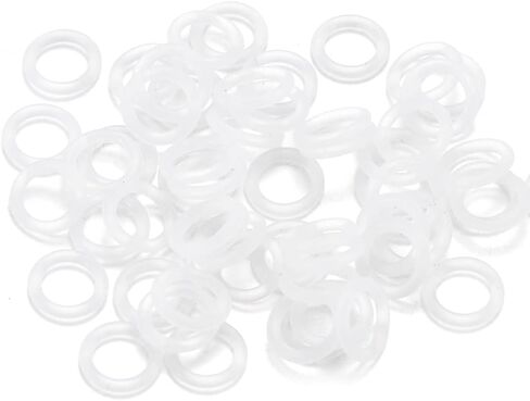 200pcs Elastic Rubber O-Ring Positioning Beads Charms for Leather Bracelet Making Silicone Assortment Washer Gasket Sealing Ring Findings Accessories (Hole Size 8mm, Black) in Saudi Arabia