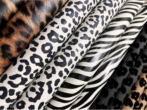 Tex Papel | Kit With 10 Faux Leather Sheets 420 gsm | Scrapbooking Supplies, Art Supplies, Craft Supplies & Materials, Art Kit, Arts and Crafts | Leather Fabric | Safari Texture, Multicolor in Saudi Arabia