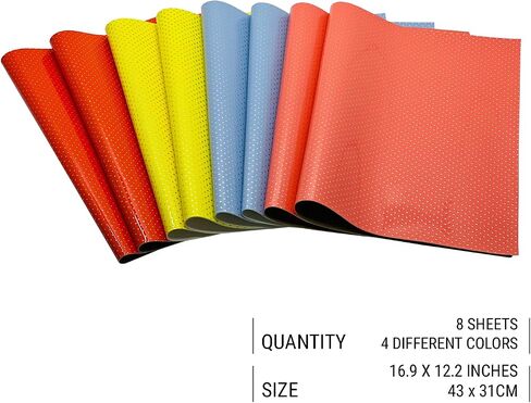 Tex Papel | Kit With 10 Faux Leather Sheets 420 gsm | Scrapbooking Supplies, Art Supplies, Craft Supplies & Materials, Art Kit, Arts and Crafts | Leather Fabric | Safari Texture, Multicolor in Saudi Arabia