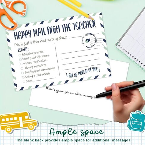 Happy Mail from Teacher to Students Incentive Cards, Teacher Mail for Elementary Classroom Rewards in Saudi Arabia