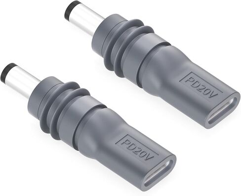2 PCS Starlink Mini Cable Adapter DC to USB Type C Converter for Starlink Mini Accessories Input 20V Type C Male to DC 5.5 x 2.1mm Female Starlink Mini DC Power Adapter Work with 100W PD Source Black in Kuwait