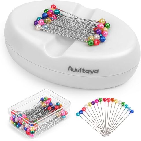 Auvitaya Magnetic Pin Holder, Pin Cushions for Sewing, Strong Magnet Pincushion, Cute Compact Needle Organizer, Bobby Pin Holder, Paper Clip Holder for Quilting, Sewing Accessories Magnetic Pin Dish in Saudi Arabia