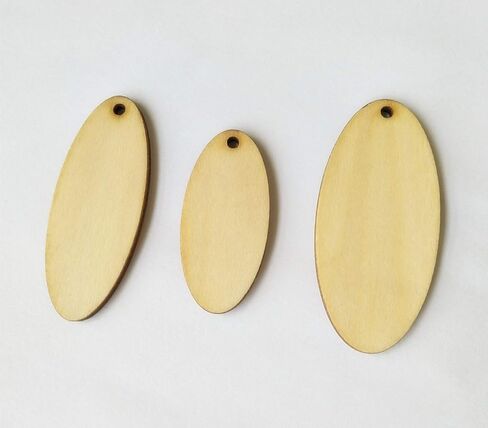 30PCS Oval Unfinished Wood Blank, Wood Jewelry Blanks,Wooden Earrings Blank,Ellipse Laser Cut Earrings Blanks,Teardrop Earrings (Mix Sizes) in Kuwait