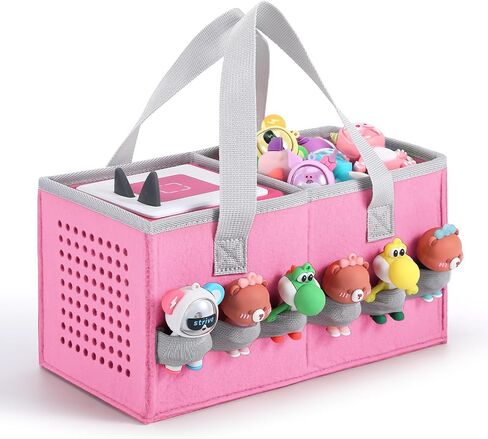 Carrying Case for Toniebox Starter Set and Tonies Figurines, Felt Organizer Travel Bag with Strap for Tonies Box, Travel Cloth Musical Toy Folding Bag for Toniebox Accessories in Saudi Arabia