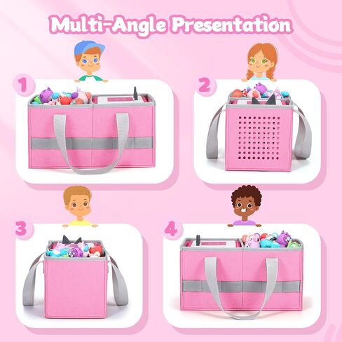 Carrying Case for Toniebox Starter Set and Tonies Figurines, Felt Organizer Travel Bag with Strap for Tonies Box, Travel Cloth Musical Toy Folding Bag for Toniebox Accessories in Saudi Arabia