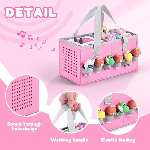 Carrying Case for Toniebox Starter Set and Tonies Figurines, Felt Organizer Travel Bag with Strap for Tonies Box, Travel Cloth Musical Toy Folding Bag for Toniebox Accessories in Saudi Arabia