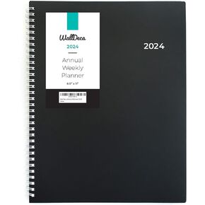 WallDeca 2025 Planner 8.5 x 11, Annual Weekly & Monthly Planner, Jan 2025 - Dec 2025 | Flexible Cover, Notes Pages, Twin-Wire Binding (2025 (8.5 x 11-Inch))