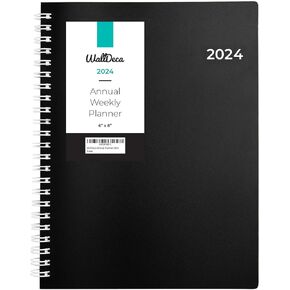 WallDeca 2025 Planner 8.5 x 11, Annual Weekly & Monthly Planner, Jan 2025 - Dec 2025 | Flexible Cover, Notes Pages, Twin-Wire Binding (2025 (8.5 x 11-Inch))
