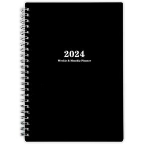 2025 Planner - Weekly and Monthly Planner for January - December 2025, 5.7" x 8" Daily Agenda Academic Calendar Planner,Perfect for Office, Home and School Supplies,Black