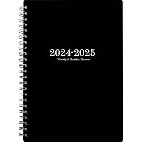 2025 Planner - Weekly and Monthly Planner for January - December 2025, 5.7" x 8" Daily Agenda Academic Calendar Planner,Perfect for Office, Home and School Supplies,Black