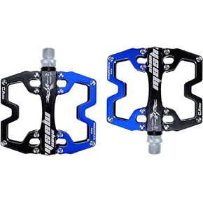 Mountain Bike MTB Pedals Parallel Bicycle Road Pedal 9/16 Inch Ultra-Light Flat Aluminum Alloy Sealed Bearing with Anti-Skid 1 Pair