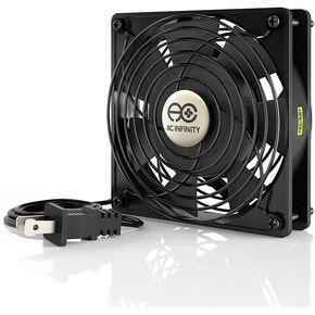 AC Infinity AXIAL 1225, Quiet Muffin Fan, 120V AC 120mm x 25mm Low Speed, UL-Certified for DIY Cooling Ventilation Exhaust Projects
