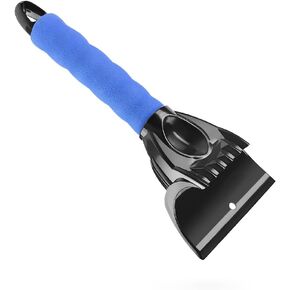 Ice Scraper for Car Windshield, Snow and Frost Removal for Auto Window, No Scratch Winter Cleaning Tool, ABS Body with Foam Handle, Car Exterior Accessories Universal for Car, Truck, SUV (Black)