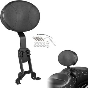 Front Driver Rider Plug-In Backrest Sissy Bar With Back Rest Pad Mounting Kit Compatible With For Chief Classic Chieftain Roadmaster Springfield 2014-2023 (Detachable,Adjustable)