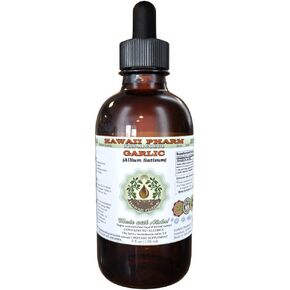 Hawaii Pharm Garlic Alcohol-Free Liquid Extract, Organic Garlic (Allium sativum) Dried Powder Glycerite Natural Herbal Supplement 2 oz