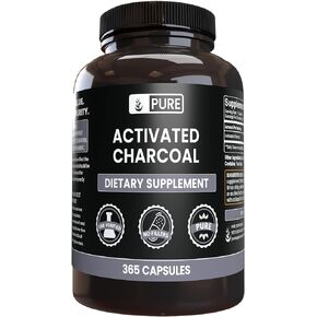 Pure Original Ingredients Activated Charcoal, No Magnesium or Rice Fillers, Always Pure, Lab Verified (365 Count)