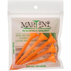 ProActive Sports Martini Golf 3-1/4" Durable Plastic Tees 5-Pack (Orange)