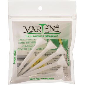 ProActive Sports Martini Golf 3-1/4" Durable Plastic Tees 5-Pack (White)