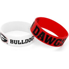 aminco NCAA Georgia Bulldogs Wide Bracelet, 2-Pack