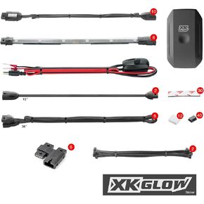 XK-GLOW KS-MOTO-ADVANCE 10 Pod 8 Strip 2nd gen XKchrome App Control Motorcycle Advanced LED Accent Light Kit