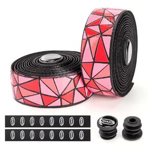 Bike Handlebar Tape–Non-Slip Bicycle Handle Bar Tape–Silicone & EVA Road Bicycle Bar Wrap with Bar Plugs (Black)