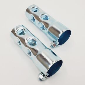 4" SHORT Exhaust Baffles for 1-1/2" OD Exhaust Pipes & Mufflers – Noise Reducer/Silencer - SOLD AS A PAIR w/Mounting Nut & Bolt – Galvanized Steel – Motorcycle, Harley, Chopper, Bobber, Cafe Racer