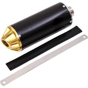 Aluminum Blue 28mm Motorcycle Exhaust Muffler With Clamp For 50cc 70cc 90cc 110cc 125cc Chinese Pit Trail Dirt Bike Mini Motocross Motorcycle CRF50 XR50 KLX Coolster SSR Thumpstar Lifan