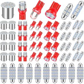 Frienda 70 Pieces LED Car Bulb Kit Interior Light, License Plate Light, Blue