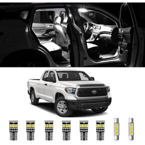 18pcs Tundra Interior LED Lights Kit Ultra Bright Map Dome LED Replacement Bulbs for 2007-2017 2018 2019 2020 2021 Toyota Tundra all Cab Sizes