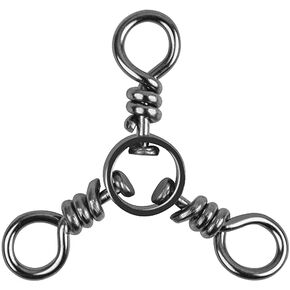 3 Three Way Swivels Fishing Tackle for Catfish Rig, 30/60pcs T-Turn Swivels Triple Cross Line Swivels Stainless Steel Fishing Lure Connectors for Trolling Catfish Rig Saltwater Freshwater 30-220lbs