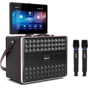Karaoke Machine for Adults, Karaoke Machine with Lyrics Display, Portable Karaoke Machine with 2 Wireless Microphones, 800W Peak Power Bluetooth Karaoke Machine