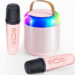 Party-Ready ZUIISM Mini Karaoke Machine: Kids Karaoke System with Dual-Microphone, Eye-Catching RGB Show, High-Fidelity Sound, Easy Control, Long Battery – Ideal for TV, Home Fun, Gatherings in Saudi Arabia