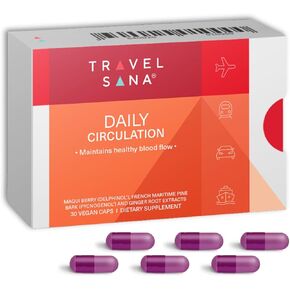 Daily Circulation Supplement - Inflammatory Response - Antioxidant & Blood Flow Support - Maqui Berry, French Maritime Pine Bark, Ginger Root Extracts | 10 Day-Supply
