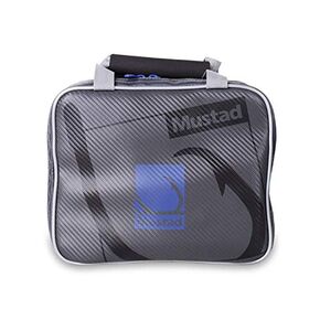 Mustad Rigger Bag, Water-Resistant 500-Denier Tarpaulin w/Waterproof Zippers, One-Handed Neoprene Handle, Grey/Blue